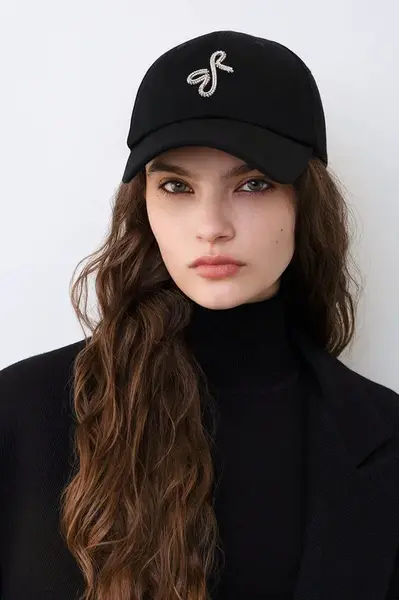 Bavlněná baseballová čepice Ruslan Baginskiy černá barva, BSB033-C-DMD-PRB