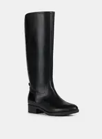 Black Leather Boots Geox