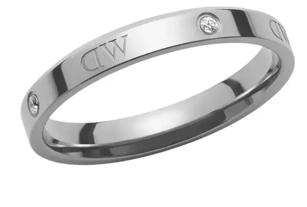 Daniel Wellington Originální ocelový prsten s krystaly Classic Lumine DW0040023 62 mm