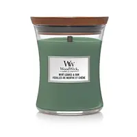 WoodWick Vonná svíčka váza střední Mint Leaves & Oak 275 g