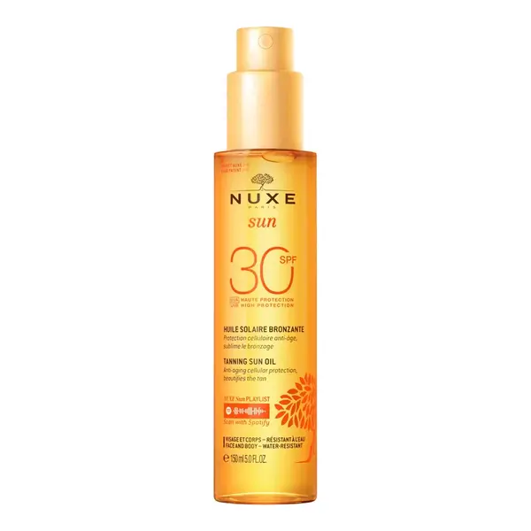 Nuxe Bronzující olej na opalování na obličej a tělo SPF 30 Sun (Tanning Oil For Face And Body) 150 ml