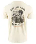 Grundéns tričko dark seas x grundens portsmith ss t-shirt natural - xxxl