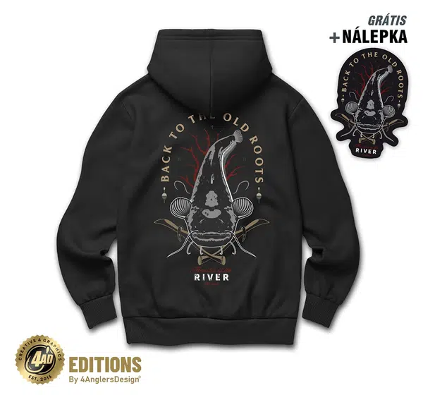 4anglersdesign mikina back to the old roots - xxxl