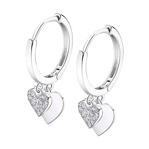 Lotus Silver Překrásné stříbrné náušnice kruhy s přívěsky Trendy LP3274-4/1