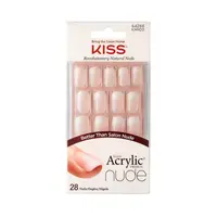 KISS Akrylové nehty - francouzká manikúra pro přirozený vzhled Salon Acrylic French Nude 64268 28 ks
