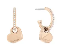 Tommy Hilfiger Moderní bronzové kruhy se srdíčky 2780883