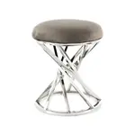 TABURET, kov, textil, 40/49/40 cm