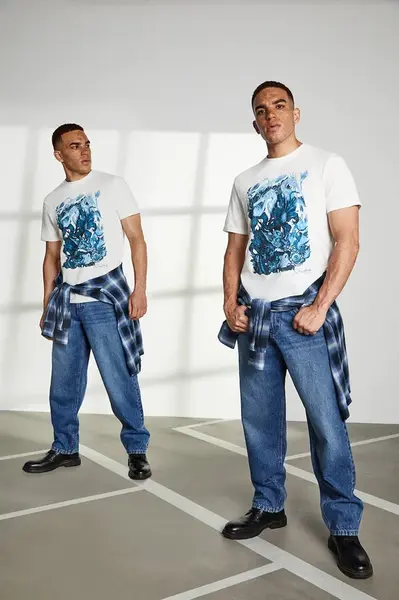 Bavlněné tričko Medicine pánské, béžová barva, s potiskem