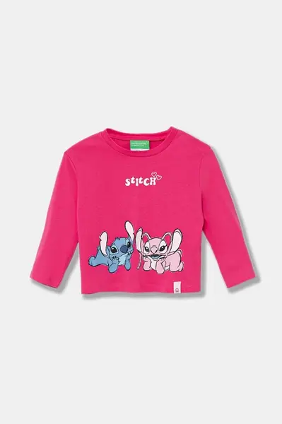 Detská bavlnená košeľa s dlhým rukávom United Colors of Benetton