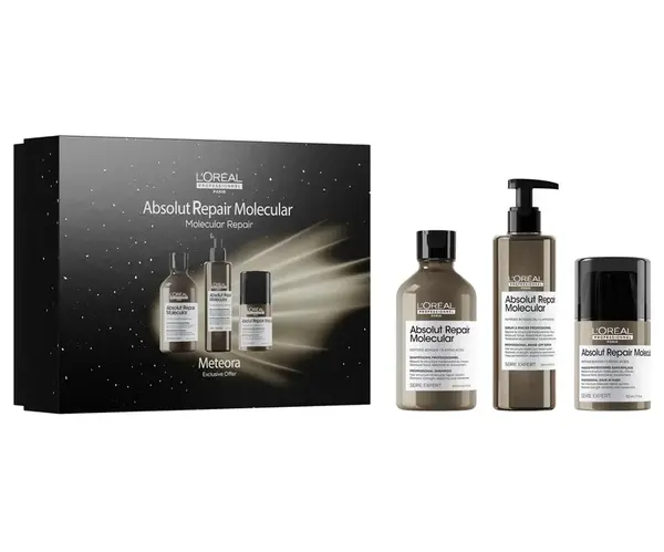 Dárková sada pro poškozené vlasy Loréal Professionnel Serie Expert Absolut Repair Molecular Trio Meteora - L’Oréal Professionnel + dárek zdarma