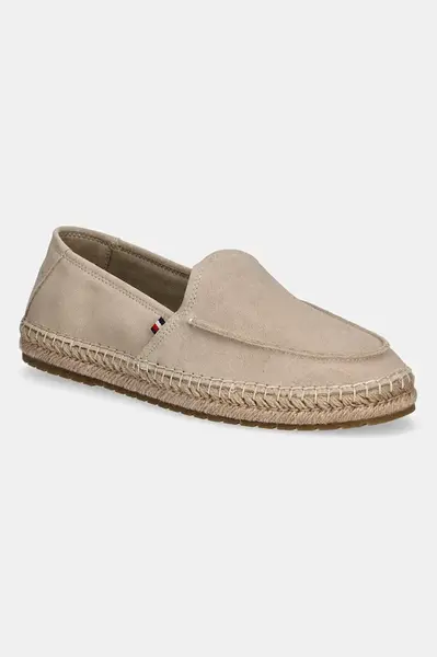 Semišové espadrilky Tommy Hilfiger HILFIGER FLEX ESPA SUEDE LOAFER