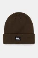 Čiapka Quiksilver zelená farba, z hrubej pleteniny
