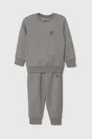 Detská tepláková súprava adidas Originals TREFOIL CS šedá farba, IX9834