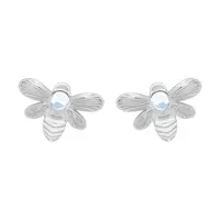 Postriebrené náušnice Lilou Honey