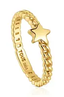 Strieborný pozlátený prsteň Tous 12 Bold Motif