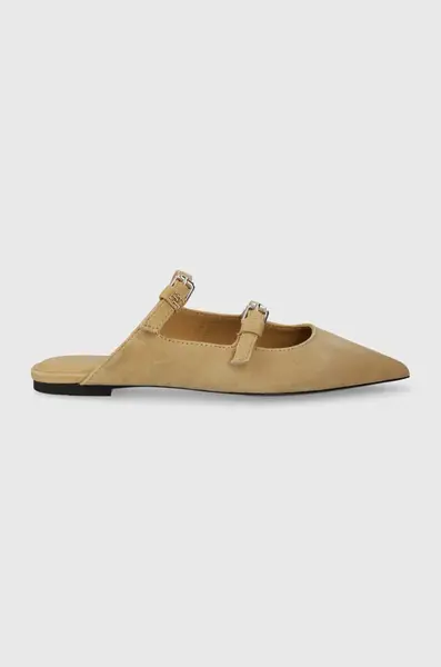 Semišové šľapky Tommy Hilfiger TH POINTE SUEDE MULE