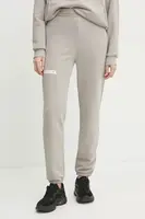 Tepláky La Mania dámske, béžová farba, s potlačou, SOUL