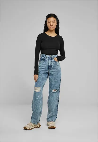 Women's Jersey Long Sleeve Bodysuit - Black