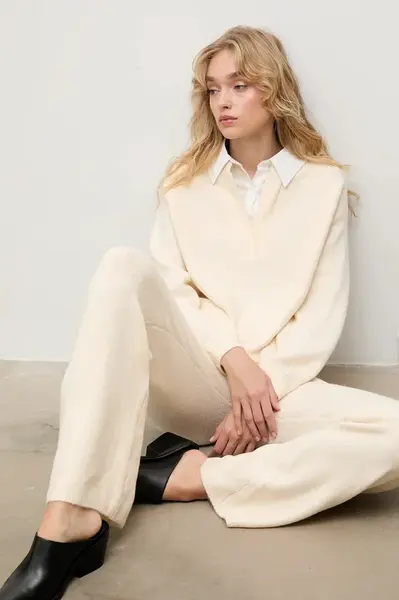 Vlnená sada Answear.LAB béžová farba