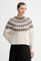 Svetr s příměsí vlny Marc O'Polo béžová barva, 510610260225