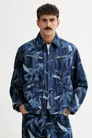 Džínová bunda Kenzo tmavomodrá barva, přechodná, FF55DV3106P1.DM