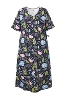 Ulla Popken Šaty  svetlomodrá / svetlozelená / ružová / čierna