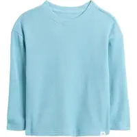 GAP V-LS COZY WAFFLE CREW Detské tričko, svetlomodrá, veľkosť 4Y