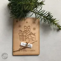 Vánoční dřevěné přání
