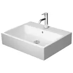 Duravit Vero Air - Umývadlová misa, 60x47 cm, s prepadom, otvor na batériu, WonderGliss, biela 23526000001