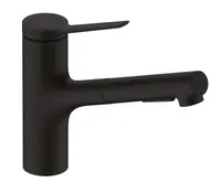 Hansgrohe Zesis M33 - Dřezová baterie s výsuvnou sprškou, matná černá 74820670