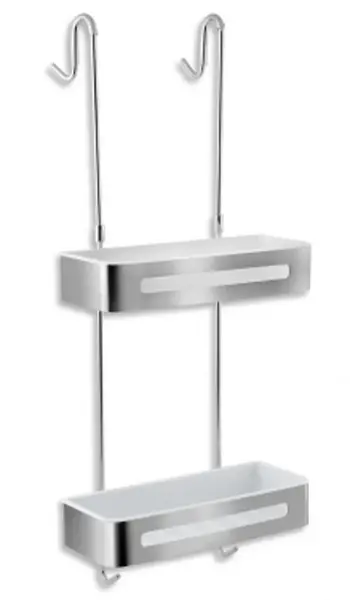 Novaservis Titania Yacore - Dvojitá polička, bílá/nerez 65575,4
