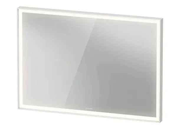 Duravit L-Cube - Zrcadlo s LED osvětlením, 100x67 cm, dotykový senzor, matná bílá LC7382018180100
