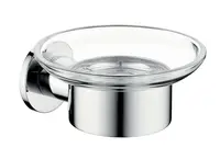 Novaservis Ferro Smile - Mydlovnička s držiakom, sklo/leštená nerezová ASM02