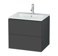 Duravit L-Cube - Umyvadlová skříňka 55x62x48 cm, 2 zásuvky, grafit mat LC624004949