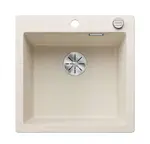 Blanco Pleon 5 - Silgranitový drez, 52x51 cm, s ovládaním odtoku, InFino, jemná biela 527134