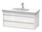 Duravit Ketho - Umyvadlová skříňka 48x100x46 cm, 2 zásuvky, lesklá bílá KT664802222