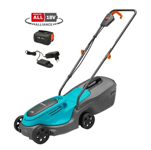 Gardena - 18V AKU sekačka na trávu PowerMax 30/18V P4A, záběr 30 cm, 1x aku Li-Ion 4,0 Ah, nabíječka 14630-20