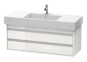 Duravit Ketho - Umývadlová skrinka 48x120x46 cm, 2 zásuvky, lesklá biela KT664202222