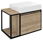 Sapho Skara - Umývadlová skrinka, 80x50x47 cm, dub Alabama/matná čierna CG003-2222