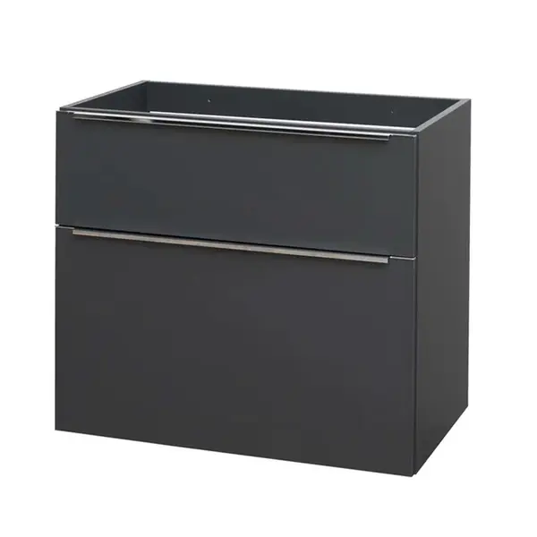 Mereo Mailo - Umývadlová skrinka 81x70x48 cm, 2 zásuvky, antracit CN531S
