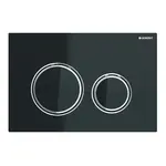 Geberit Sigma21 - Ovládacie tlačidlo splachovania, chróm/čierne sklo 115.884.SJ.1