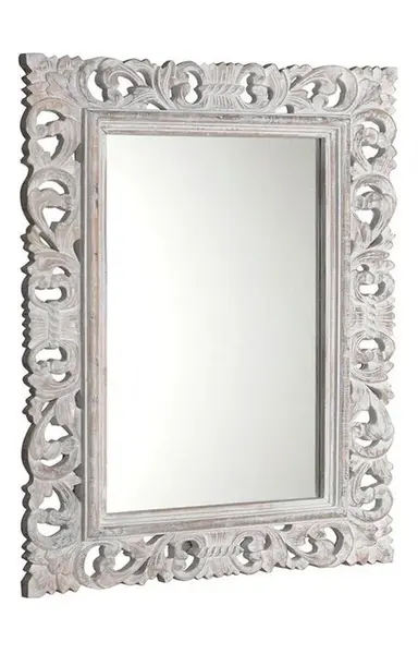 Sapho Scule - Zrkadlo v ráme, 70 cmx100 cm, biela IN171