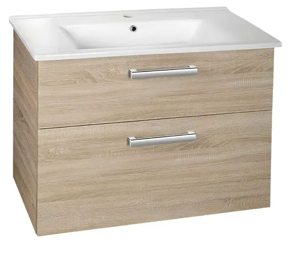 Aqualine Vega - Umývadlová skrinka, 82x68x44 cm, dub platin VG883