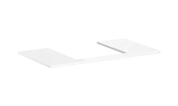 Hansgrohe Xelu Q - Doska pod umývadlo 98x55 cm, výrez uprostred, lesklá biela 54095050