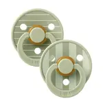 BIBS STUDIO Colour Pin cumlíky z prírodného kaučuku 2ks - veľkosť 2 - Sage Mix