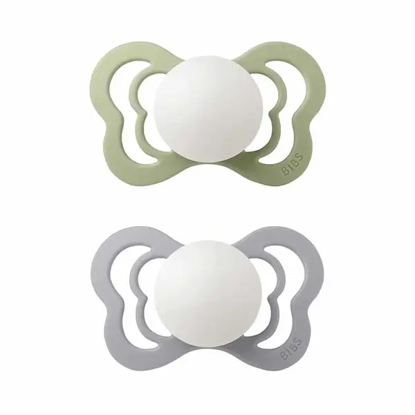 BIBS Couture anatomické cumlíky z prírodného kaučuku 2ks - veľkosť 1 - Sage Nočný / Cloud Nočný