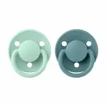 BIBS De Lux cumlíky zo silikónu 2ks - one size - Nordic Mint / Island Sea