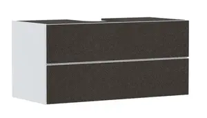 Hansgrohe Xevolos E - Umývadlová skrinka, 118x56x55 cm, 2 zásuvky, matná biela/textilná tmavá sivá 54193660