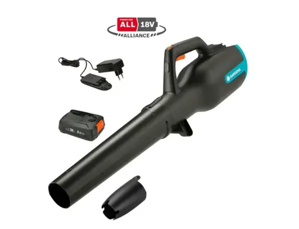 Gardena - 18V AKU fukár na lístie PowerJet 18V P4A, 1x aku P4A PBA 2,5 Ah, nabíjačka 14890-20