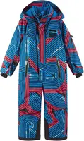 Dětská membránová zimní kombinéza reima reach modrá/červená 122